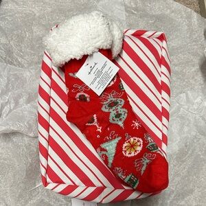 Hallmark Red and White Holiday Christmas Socks